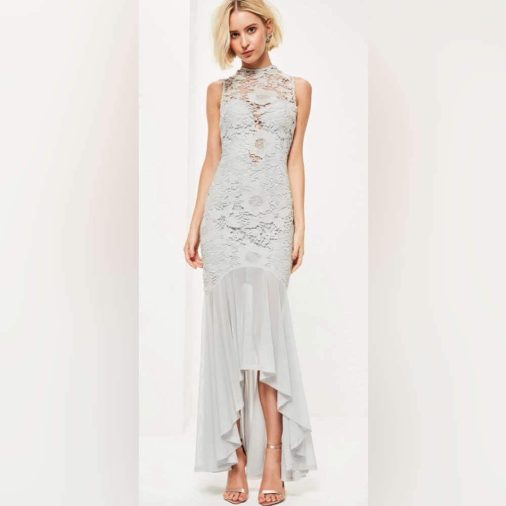 Missguided Lace Long Dress